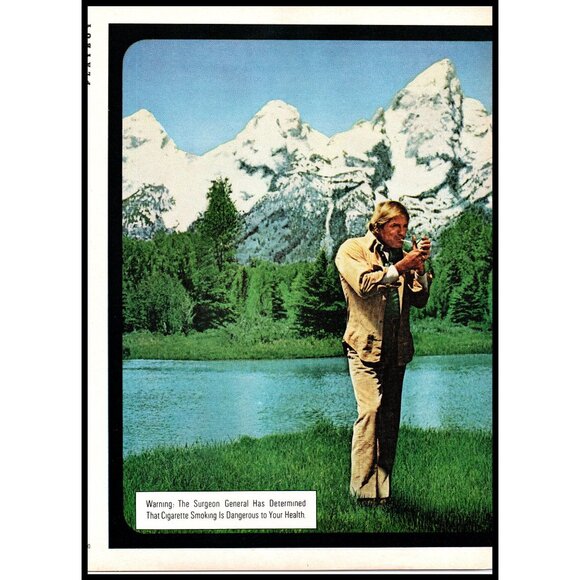1979 Salem Cigarettes 2 Page Vintage Print Ad Rocky Mountains Lake Snow Wall Art - Picture 2 of 3